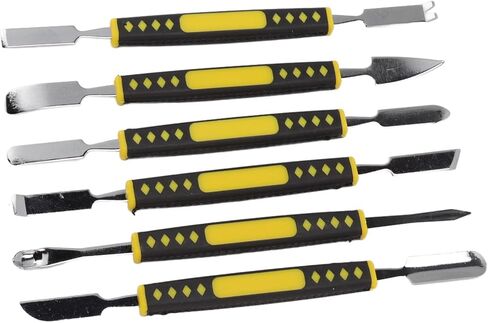 YWBL-WH Longterm Spudger Repair Tool Set, Metal ABS Spudger for Electronics, 6 Pieces with NonSlip Handle for Phone and Tablet Maintenance in Kuwait