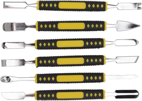 YWBL-WH Longterm Spudger Repair Tool Set, Metal ABS Spudger for Electronics, 6 Pieces with NonSlip Handle for Phone and Tablet Maintenance in Kuwait