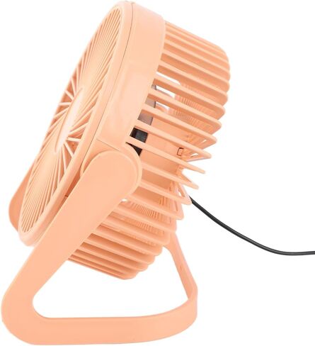 مروحة مكتب USB ذات درجة دوران هادئة للمنزل والمكتب والسفر ومروحة محمولة لمكتبات مساكن سطح المكتب (برتقالية) in Kuwait
