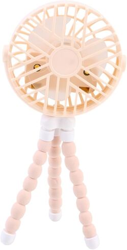 OUNONA Octopus USB Mini Fan Small Portable Personal Desk Fan with USB Charging and Quiet Operation for Home Office Use, Yellow round Design in Kuwait