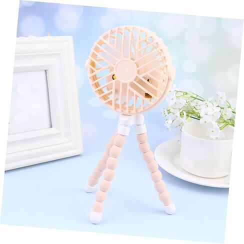 OUNONA Octopus USB Mini Fan Small Portable Personal Desk Fan with USB Charging and Quiet Operation for Home Office Use, Yellow round Design in Kuwait