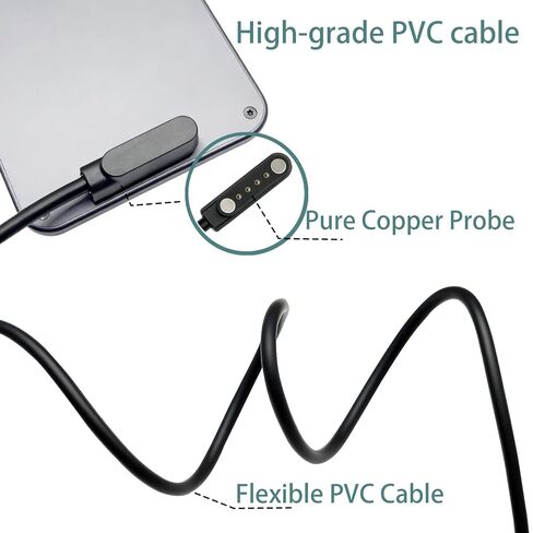 2 Pack Magnetic Charger Cables fits for PLAUD Note AI Voice Recorder,3.61 FT USB and Type-c AI Smart Recorder Charging Cable Cord Replacement,Accessories. in Kuwait
