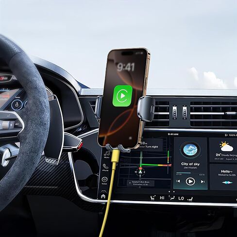 كابل Carplay للسيارة لهاتف iPhone 17 16 15 كابل USB إلى USB C [معتمد من Apple MFi] سلك USB C Carplay بطول 5.4FT، سلك شاحن iPhone 17، شاحن سيارة iPhone 16، كابل USB إلى النوع C كابل شحن السيارة (أصفر) in Kuwait