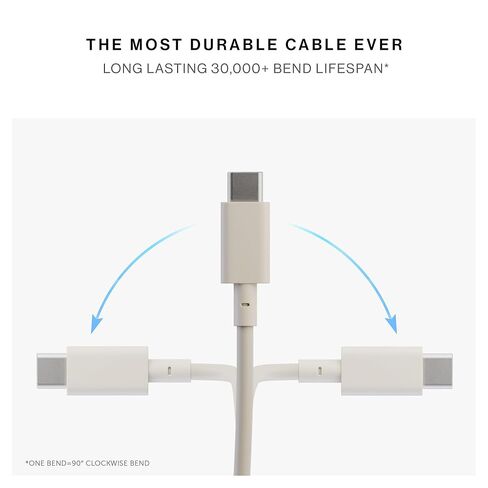 Native Union USB-C Pop Cable - Coiled Extendable – 4ft Recommended Length – Ultra-Strong Charging Cable Compatible with iPhone Air, 17e, 17 Pro Max, iPad Pro M5, Galaxy S26, Fold 7 (Sandstone) in Kuwait