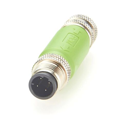 IP67 M12 D Code 4 Pin Cat5e Ethernet Connector 100Mbps ذكر إلى أنثى وصلة مضمنة محول تمرير محمي للبروفينت، المستشعر، وحدات الإدخال/الإخراج، PLC، مفتاح الكاميرا الصناعية (قطعة واحدة) in Kuwait