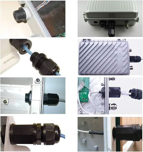 IS Icstation RJ45 Waterproof Connector, Female to Female, Panel Mount, CAT 6, CAT 5, CAT 5E, M20 IP68 Ethernet LAN Cable Coupler (Pack of 10) in Kuwait