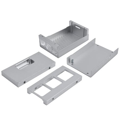 Heat Dissipation Enclosure for 4, Aluminum Alloy Heatsink Case with Multiple Ventilation Holes, Silver - Efficient Cooling, Durable Protection, Easy Installation for in Kuwait