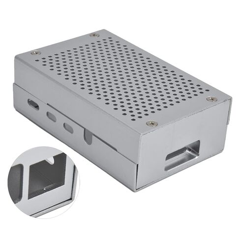 Heat Dissipation Enclosure for 4, Aluminum Alloy Heatsink Case with Multiple Ventilation Holes, Silver - Efficient Cooling, Durable Protection, Easy Installation for in Kuwait