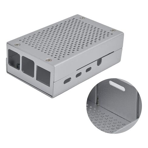 Heat Dissipation Enclosure for 4, Aluminum Alloy Heatsink Case with Multiple Ventilation Holes, Silver - Efficient Cooling, Durable Protection, Easy Installation for in Kuwait