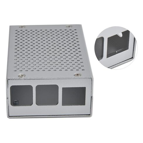 Heat Dissipation Enclosure for 4, Aluminum Alloy Heatsink Case with Multiple Ventilation Holes, Silver - Efficient Cooling, Durable Protection, Easy Installation for in Kuwait