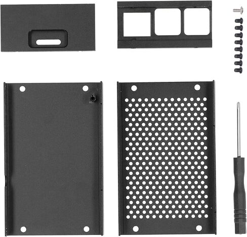 4 Model Enclosure Aluminum Alloy Protective Case Black - Lightweight Cooling Shell with Heat Dissipation, Easy Installation for Microcomputer Protection in Kuwait