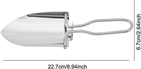 2 Pack Camping Shovel Stainless Steel Small Backpacking Shovel Mini Folding Survival Shovels Trowel Portable Poop Scooper Lightweight Digging Shovels for Outdoor Hiking Wilderness Campsite in Kuwait