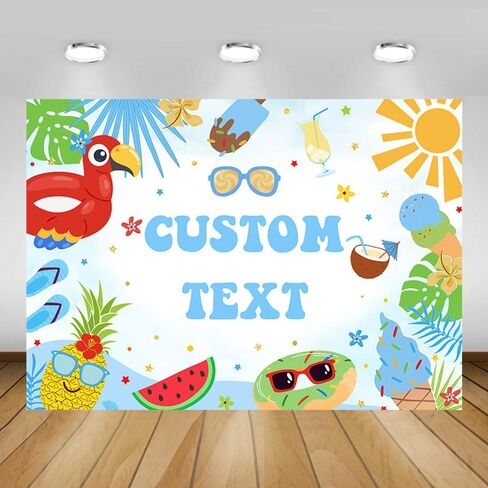 MEHOFOND Tropical Splish Splash Birthday Party Backdrop Girl Splash Water Paddling Pool Summer Party Decorations Swimming Pool Birthday Party Banner Photo Booth Props 7x5ft in Kuwait