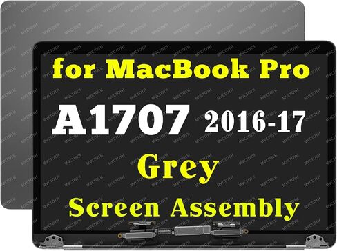A1707 Screen Replacement for MacBook Pro A1707 Full LCD Screen Display Assembly Late 2016 Mid 2017 EMC 3072 3162 661-06375 661-08030 (Silver) in Kuwait