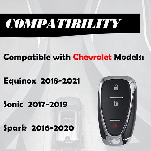 استبدال MechanMagic Key Fob يناسب شيفروليه Equinox 2018-2021 Sonic 2017-2019 Spark 2016-2020 القرب الذكي بدون مفتاح للتحكم عن بعد HYQ4AA 13529665 13585723 13508766 315 ميجا هرتز in Kuwait