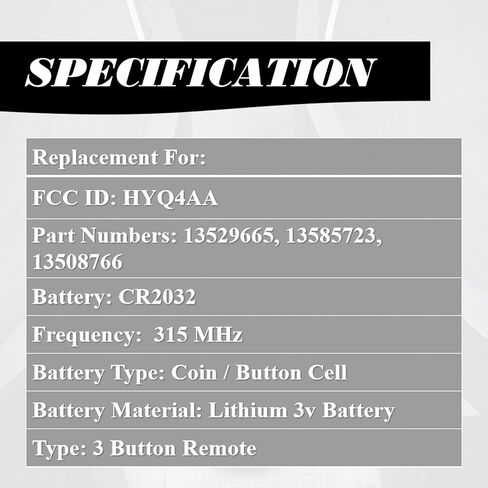 استبدال MechanMagic Key Fob يناسب شيفروليه Equinox 2018-2021 Sonic 2017-2019 Spark 2016-2020 القرب الذكي بدون مفتاح للتحكم عن بعد HYQ4AA 13529665 13585723 13508766 315 ميجا هرتز in Kuwait