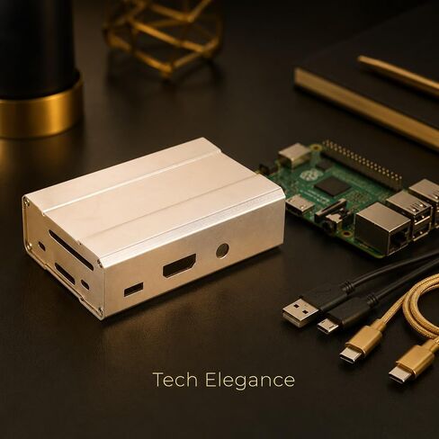 Gold Aluminum Alloy Protective Case for 3 - Lightweight, Durable Enclosure with Precise Fit and Efficient Heat Dissipation - Perfect 3 Accessory for in Kuwait