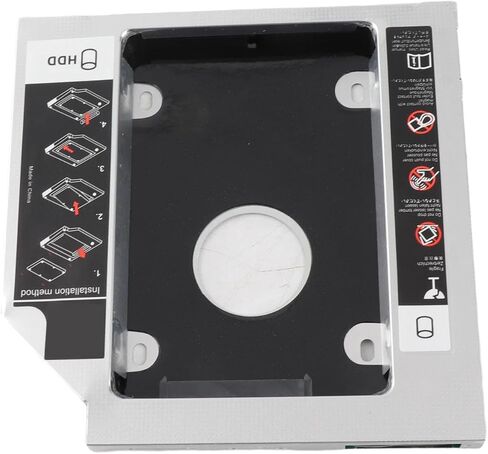 12.7mm Slim Aluminum Adapter for 2nd Hard Drive, Noise Absorbing for Laptop, Dual Boot Supported, Professionals and Students in Kuwait