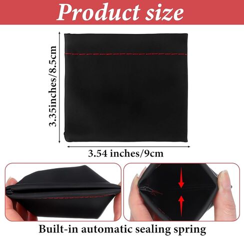4pcs Earbuds Pouch Leather Headphone Pouches Headphone Storage Bag Black Snap Closure Pouch Pu Leather Earphone Small Pouches for Purse Headphones Storage Organizer for USB Keys Coins Jewellery in Kuwait