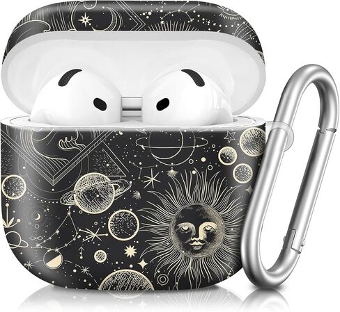 متوافق مع حافظة AirPod الجيل الرابع 2024، غطاء واقٍ مضاد للصدمات ومضاد للسقوط، حافظة لطيفة للنساء والرجال مع سلسلة مفاتيح (وردة رأس الجمجمة) in Kuwait