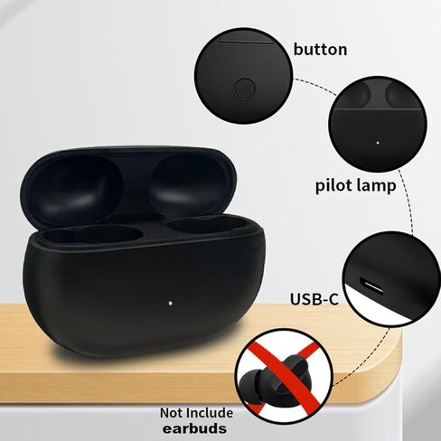 Replacement Charging Case Compatible with Beats Studio Buds/Buds +, Charger Case with Bluetooth Pairing Sync Button & 660mAh Built-in Battery, USB-C Charging Port (Not Include Earbuds) in Kuwait