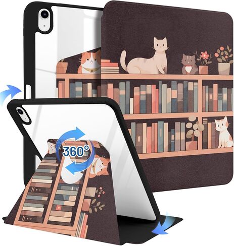 حافظة MrARTIST لجهاز iPad A16/10th Generation - حافظة كمبيوتر لوحي لطيفة للنساء والفتيات Girly Kawaii Aesthetic Preppy Kawaii Chic Design لغطاء Apple الدوار للجيل A16/10th مع حامل قلم رصاص، قوس الكرز in Kuwait