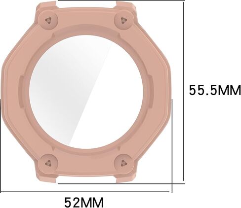 Compatible with Amazfit T-Rex 3 Pro 48mm Screen Protector Case, FitTurn Replacement Color PC Bumper with Tempered Glass Full Screen Protector Cover Film Accessories for Amazfit T-Rex 3 Pro 48mm Watch in Kuwait