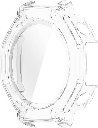 Compatible with Amazfit T-Rex 3 Pro 48mm Screen Protector Case, FitTurn Replacement Color PC Bumper with Tempered Glass Full Screen Protector Cover Film Accessories for Amazfit T-Rex 3 Pro 48mm Watch in Kuwait