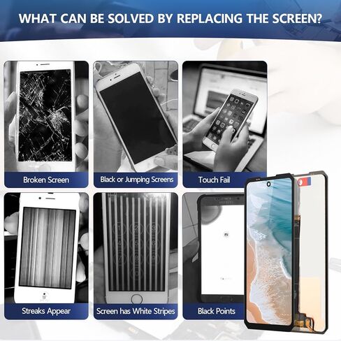 استبدال شاشة Oukitel WP21/WP21 Ultra لشاشة Oukitel WP19/WP17 LCD التي تعمل باللمس مع أدوات (أسود) in Kuwait