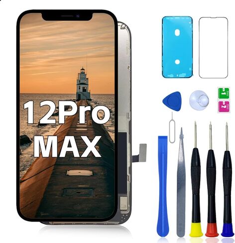 for iPhone 12 Pro Max Screen Replacement A2342 6.7" LCD for iPhone 12 Pro Max Display A2410, A2412, A2411 Screen Digitizer 3D Touch Assembly Repair Part in Kuwait