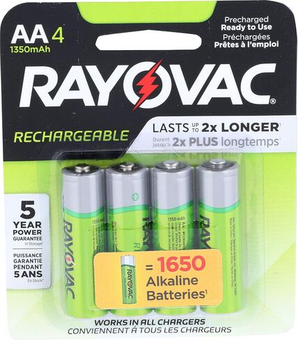 بطارية Rayovac القياسية لإعادة الشحن - NiMH AA قابلة لإعادة الشحن - LD715-40P GEND [السعر لكل عبوة] in Kuwait