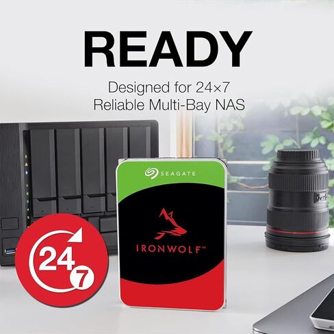 Seagate IronWolf 12TB SATA III 3.5" Internal NAS Hard Drive, 7200 RPM Kit 4pk in Kuwait
