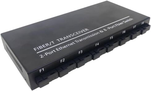 Gigabit Ethernet Switch Fiber Optical Switch 8 SC Fiber Port 2 1000M RJ45 Industrial Grade SC Converter 8F2E Replacement Spare Parts Accessories US Plug in Kuwait