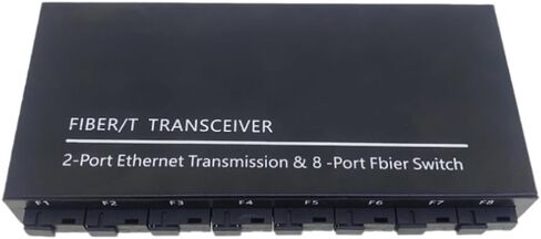 Gigabit Ethernet Switch Fiber Optical Switch 8 SC Fiber Port 2 1000M RJ45 Industrial Grade SC Converter 8F2E Replacement Spare Parts Accessories US Plug in Kuwait