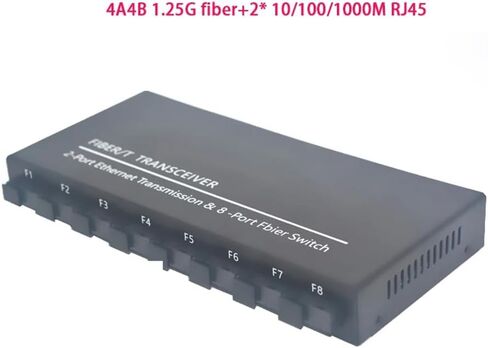 Gigabit Ethernet Switch Fiber Optical Switch 8 SC Fiber Port 2 1000M RJ45 Industrial Grade SC Converter 8F2E Replacement Spare Parts Accessories US Plug in Kuwait