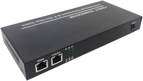 Gigabit Ethernet Switch Fiber Optical Switch 8 SC Fiber Port 2 1000M RJ45 Industrial Grade SC Converter 8F2E Replacement Spare Parts Accessories US Plug in Kuwait