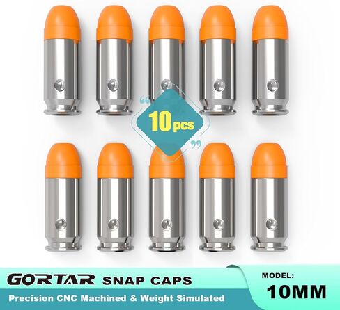GORTAR 10MM Snap Caps Training Dummy Rounds Practice Safe Loading Firing Close to Real Weight -10 Pcs in Kuwait