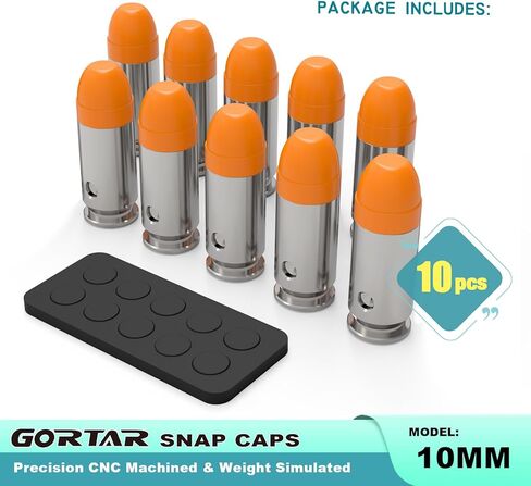 GORTAR 10MM Snap Caps Training Dummy Rounds Practice Safe Loading Firing Close to Real Weight -10 Pcs in Kuwait