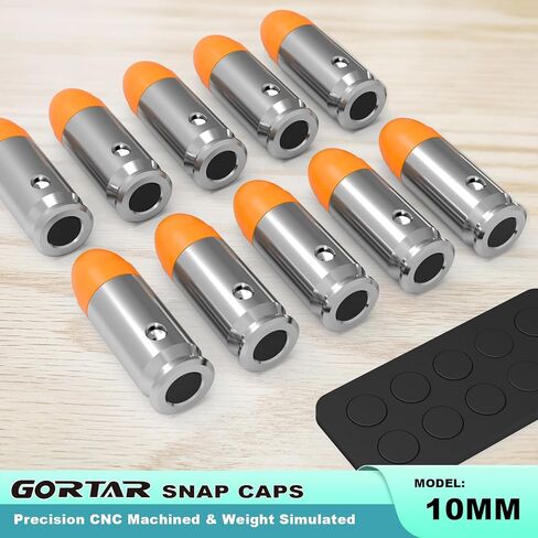 GORTAR 10MM Snap Caps Training Dummy Rounds Practice Safe Loading Firing Close to Real Weight -10 Pcs in Kuwait