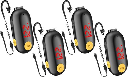 Super Mini Walkie Talkies, Portable Two-Way Radios for Restaurants, Outdoor Sports, Retail Stores, Hospital & Travel – 4 Pack in Kuwait