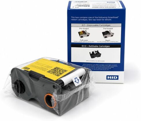 خرطوشة شريط Fargo YMCKO جديدة ومحسنة 2ID لـ DTC1250 | تصنيع المعدات الأصلية حقيقية | ترقية 300 مطبوعة (كان 250) | أسطوانة التنظيف | شريط طابعة بطاقة الهوية in Kuwait