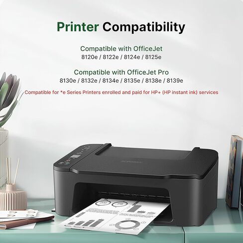 خراطيش حبر 923 لطابعات HP بديلة لخراطيش الحبر الأسود HP 923 تستخدم مع طابعة OfficeJet Pro 8130e 8135e 8139e 8138e 8132e 8134e 8120e 8122e 8124e 8125e (عبوتان أسودتان بدون شريحة) in Kuwait