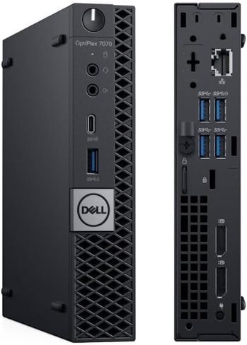 Dell OptiPlex 7070 Mini Business Desktop Computer, Intel Core i5-9500T, 8GB RAM, 256GB SSD, DisplayPort, Wi-Fi, Keyboard & Mouse, Windows 11 Pro (Renewed) in Kuwait