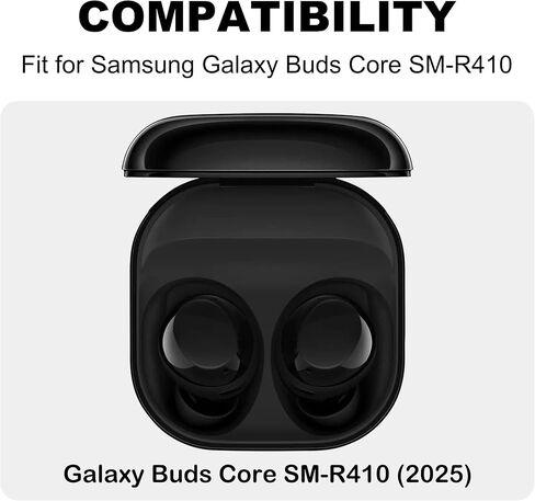 أطراف أذن بديلة متوافقة مع Samsung Galaxy Buds Core SM-R410 (2025)، أطراف أذن من السيليكون الناعم مع صندوق تخزين محمول (6، أسود، S/M/L) in Kuwait