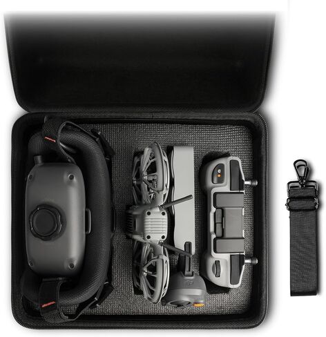 GAGITERVR Hard Carrying Case Compatible with DJI Neo 2 Motion Fly More Combo , Travel Bag for Aircraft, Goggle N3, RC Motion 3, RC N3 Remote Controllers, Charging Hub, 3 Batteries and Accessories, Blacks in Kuwait