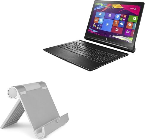 حامل وحامل BoxWave متوافق مع Lenovo Yoga Tablet 2 (13 بوصة) - حامل ألومنيوم VersaView، محمول، رؤية متعددة الزوايا، قوي in Kuwait