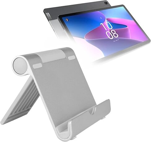 حامل وحامل BoxWave متوافق مع Lenovo Tab M10 Plus ZAAJ0042US (10 بوصات) - حامل ألومنيوم VersaView، محمول، عرض متعدد الزوايا قوي in Kuwait