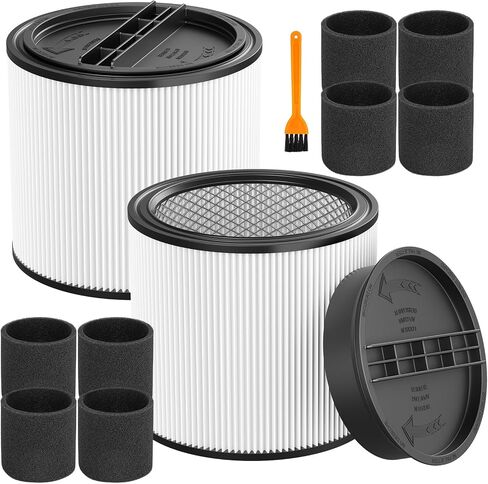 Cabiclean Foam Sleeve Filter for Shop-Vac 90304 90350 90333 Replacement for Most Wet/Dry Vacuum Cleaners 5 Gallon and Above, Compare to Part # 90304, 90585 (2+4) in Kuwait