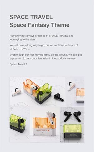 Moondrop Space Travel 2 + حافظة حماية مغناطيسية HiFi مانعة للضوضاء TWS سماعة أذن لاسلكية بلوتوث 6.0 ANC وضع لعب منخفض الكمون in Kuwait