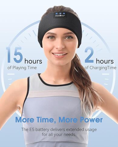 MUSICOZY Sleep Headphones Bluetooth 5.4 Headband, Sports Wireless Earphones Sweat Resistant Earbuds Sleeping Headphone with Ultra-Thin HD Stereo Speaker for Workout Running Cool Gadgets Unique Gifts in Kuwait